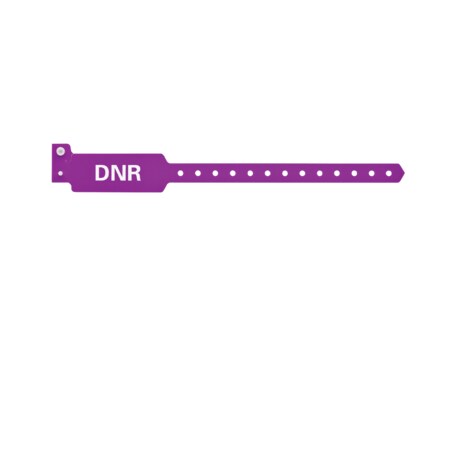 Wristband - Poly - DNR 5/8 X 10 Purple W/White